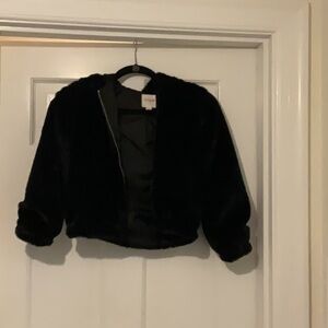 Cat & Jack Black faux fur Jacket for Kids